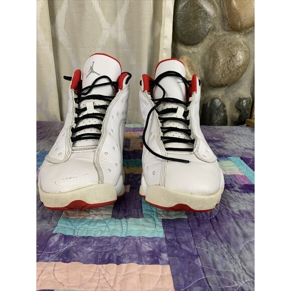 Jordan 13 Retro History of Flight 2017 Mens Size 11 Preowned White With Red - Picture 3 of 16